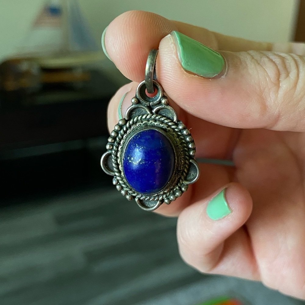 Sterling Silver Blue Lapis Pendant